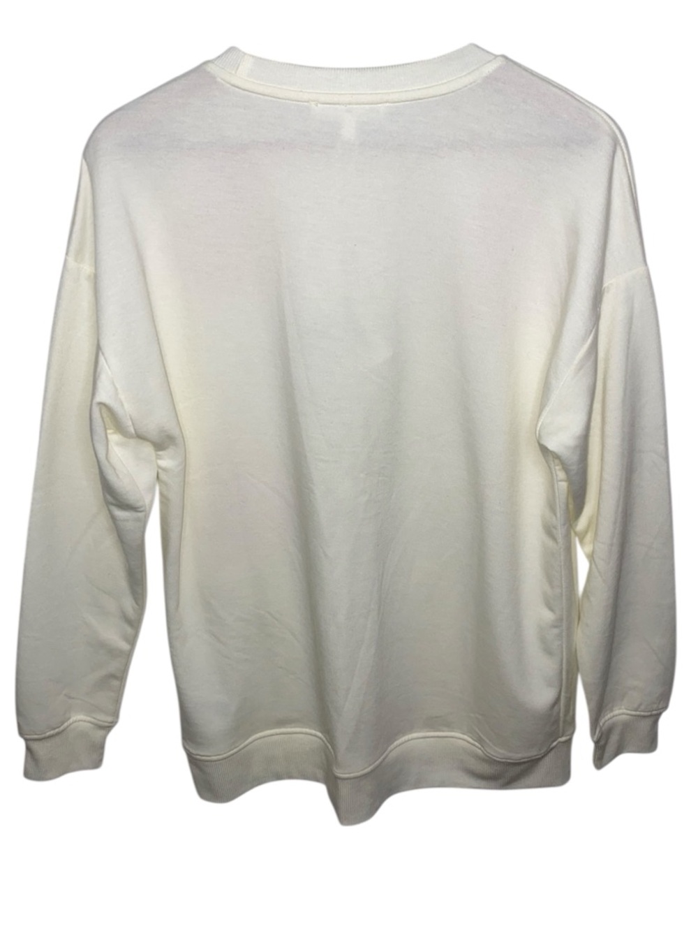WORKSHOP Women’s Cream Sequin Heart Pullover Top - Picture 2 of 3